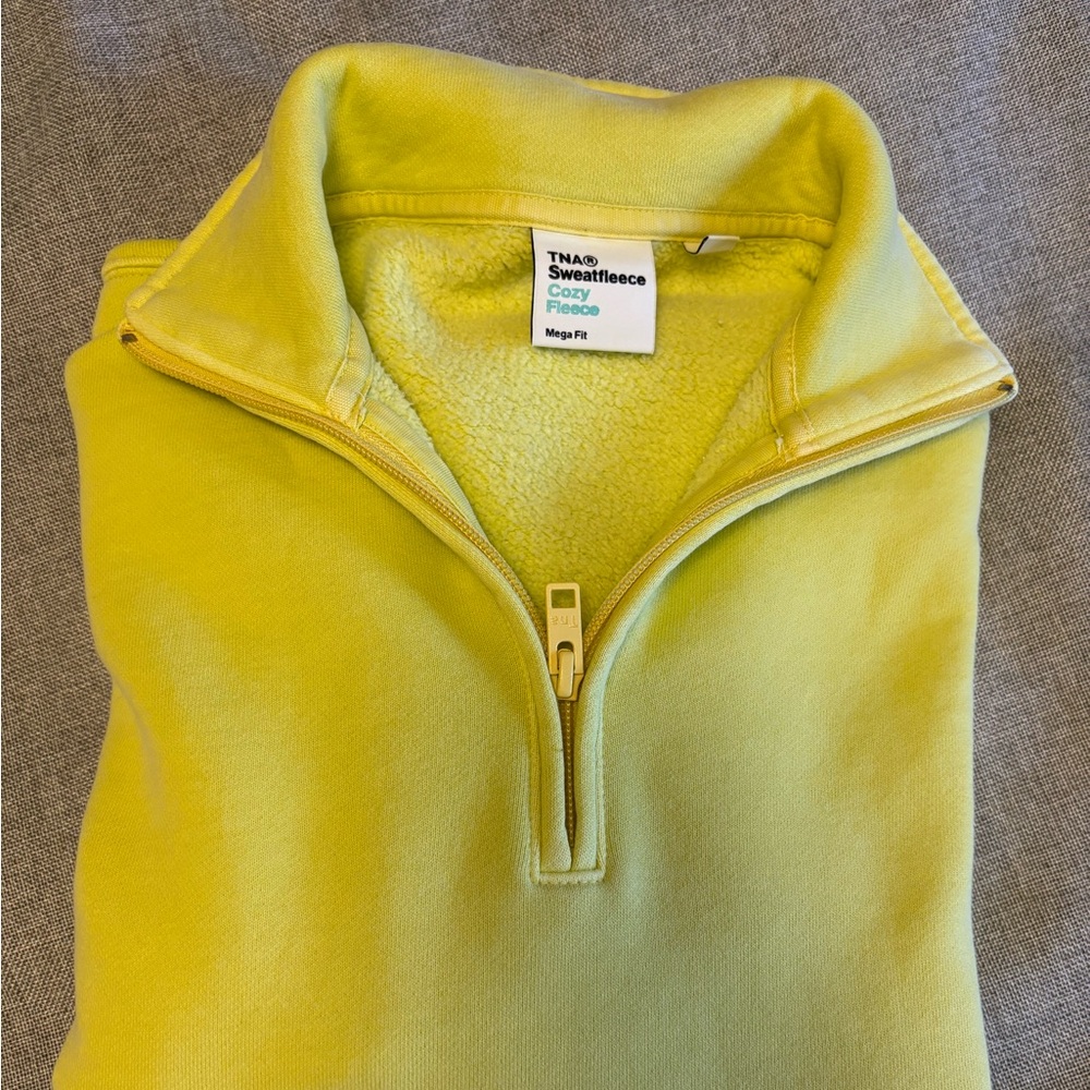 ARITZIA TNA Quarter Zip Cozy Fleece, Sz S. - Picture 2 of 10
